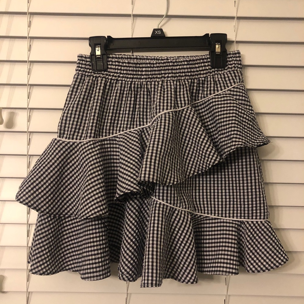 ASOS Black and White Gingham Mini Skirt